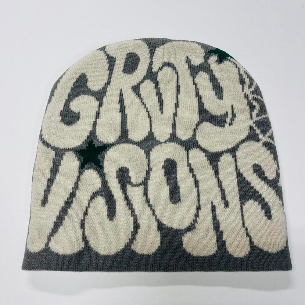 Y2k 2000s grunge gothic spiderweb Beanie